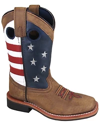 Smoky Mountain Boys' Stars and Stripes Western Boots - Square Toe