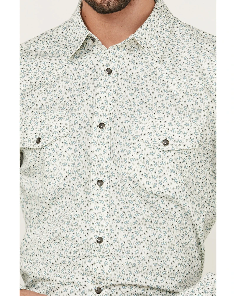 Gibson Men's La Salle Floral Print Long Sleeve Snap Western Shirt