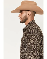Wrangler Retro Men's Western Floral Print Long Sleeve Snap Shirt