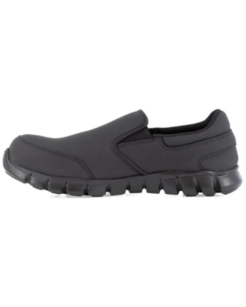 Reebok Women's Sublite Cushion Athletic Slip-On Work Shoes - Composite Toe