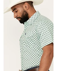 Rodeo Clothing Men's Boot Barn Exclusive Geo Print Short Sleeve Snap Western Shirt