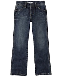 Wrangler Little Boys' Layton Dark Wash Slim Bootcut Jeans