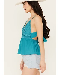 Shyanne Women's Lace Bustier Crinkle Top
