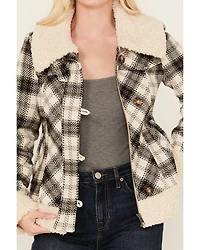 Powder River Outfitters Women's Plaid Print Berber Wool Jacket
