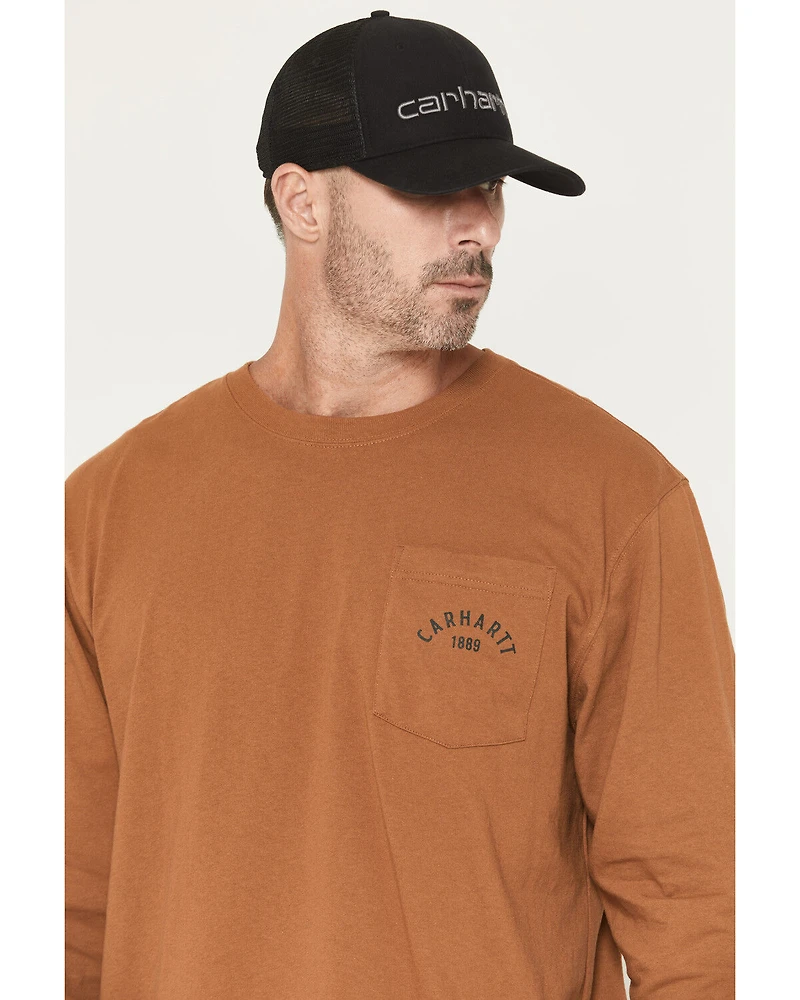 Carhartt Men's Loose Fit Heavyweight Longhorn Long Sleeve Graphic Work Shirt