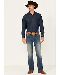 RANK 45® Men's Sidewinder Wash Ambush Slim Straight 4-Way Stretch Denim Performance Jeans - Tall