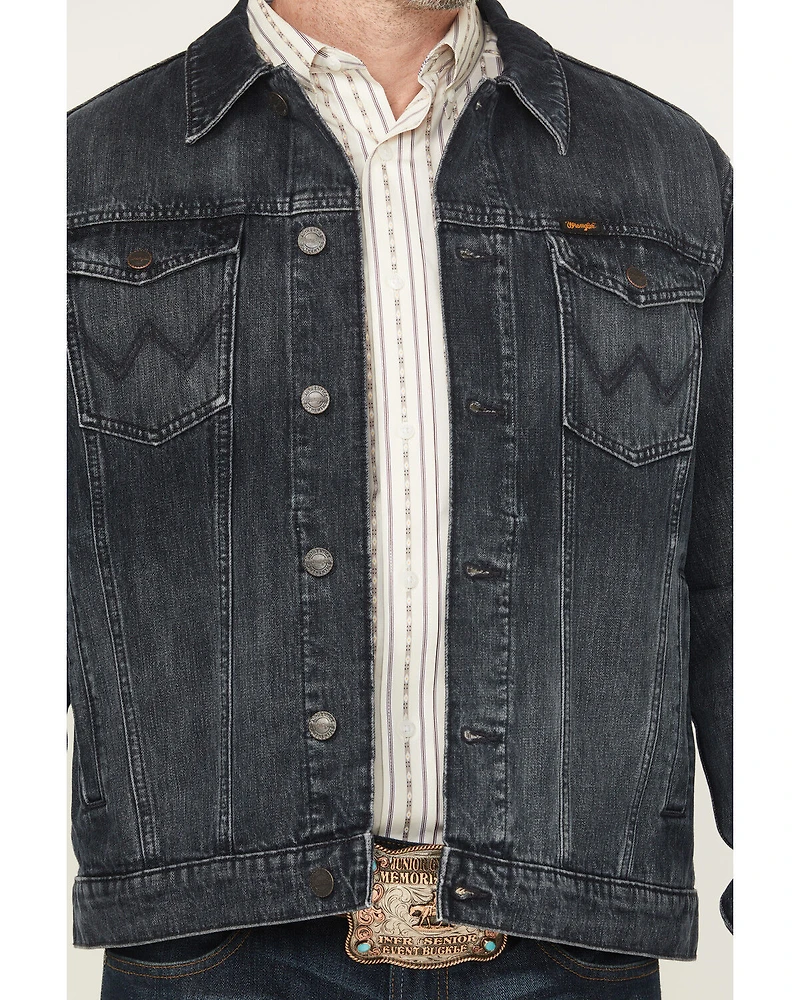 Wrangler Retro Men's Dark Wash Button-Down Denim Jacket
