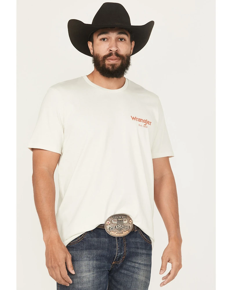 Wrangler Men's Cowboy Logo Short Sleeve Graphic T-Shirt