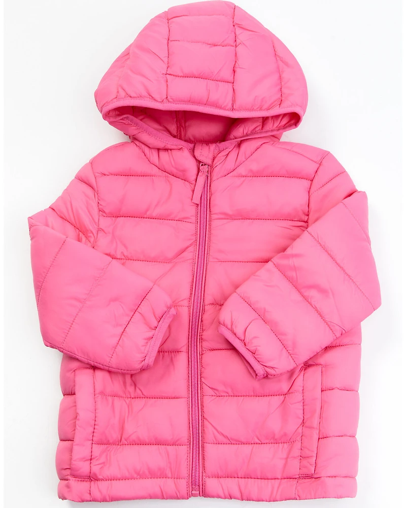 Urban Republic Girls' Quilted Packable Puffer Hooded Jacket