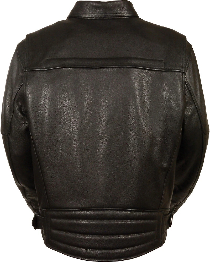 Milwaukee Leather Men's Side Set Belt Utility Pocket Motorcycle Jacket