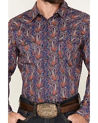 Cody James Men's Jefferson Paisley Print Long Sleeve Snap Western Shirt