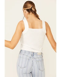 Rock & Roll Denim Women's Lace Insert Crop Tank Top
