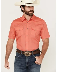 Gibson Trading Co Men's White Water Solid Short Sleeve Snap Stretch Western Shirt