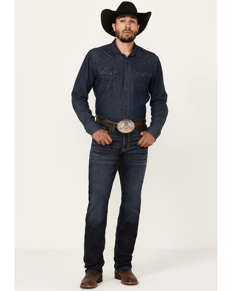 Cody James Men's Shadow Wash Jackson Slim Straight Stretch Denim Jeans