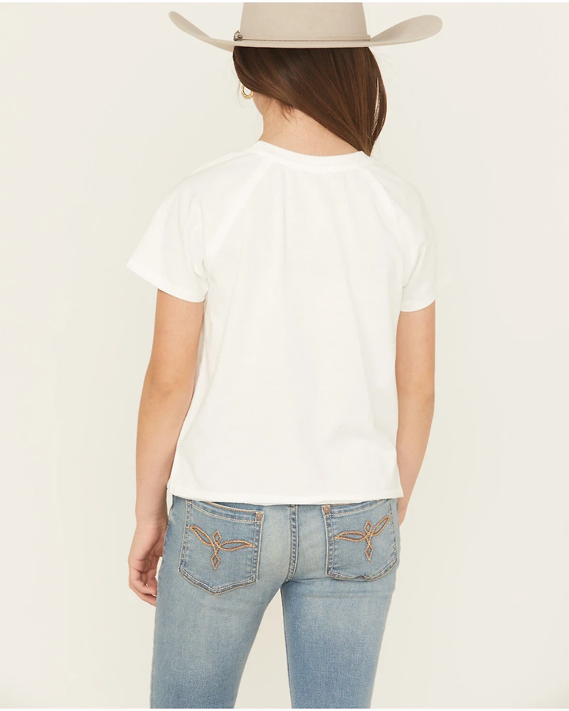 Blended Girls' America Y'all Sequin Short Sleeve Tee