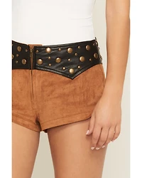 Show Me Your Mumu Women's Wilson Faux Suede Shorts