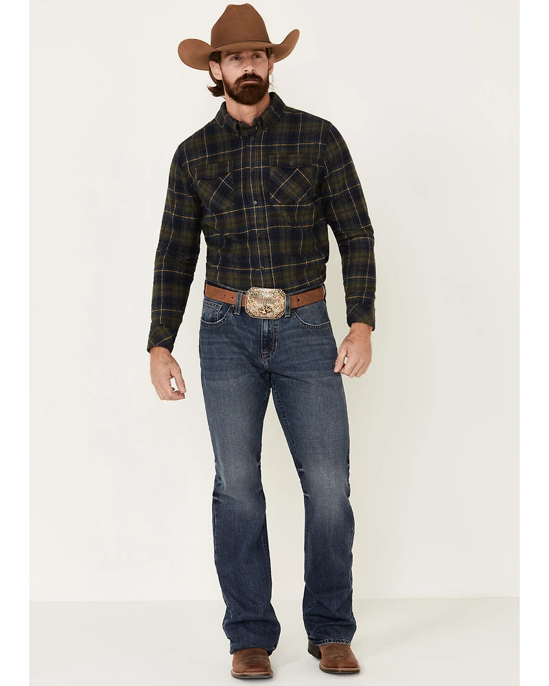 United By Blue Men's Responsible Plaid Long Sleeve Western Flannel Shirt