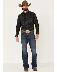 United By Blue Men's Responsible Plaid Long Sleeve Western Flannel Shirt