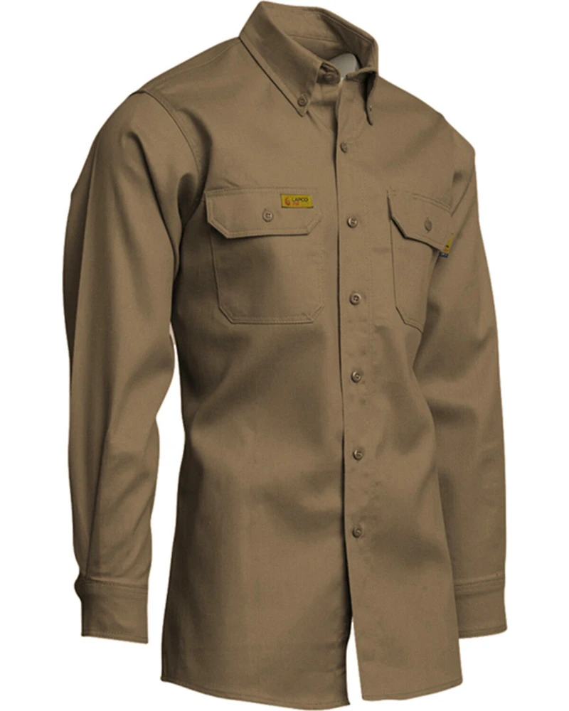 Lapco Men's FR 6oz. Gold Label Long Sleeve Button Down Uniform Shirt - Big & Tall