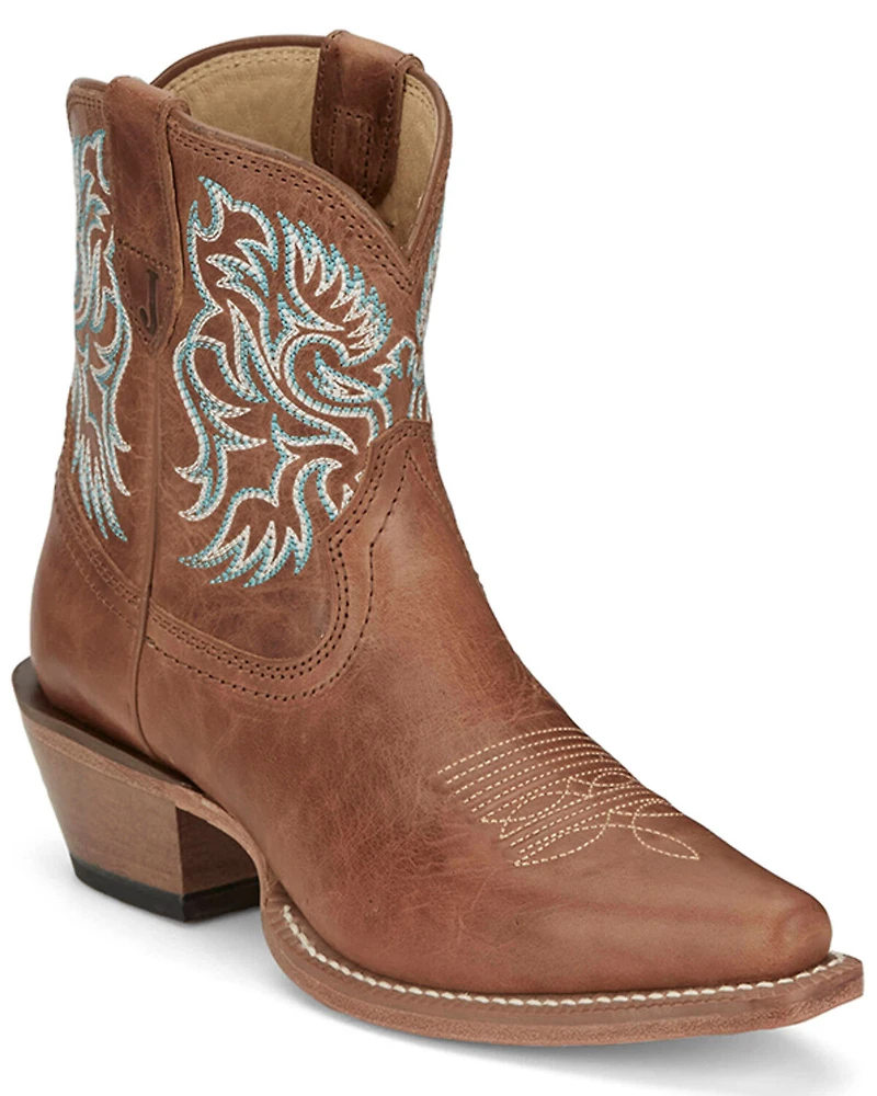 Justin Women's Isabella Barnwood Western Booties - Snip Toe