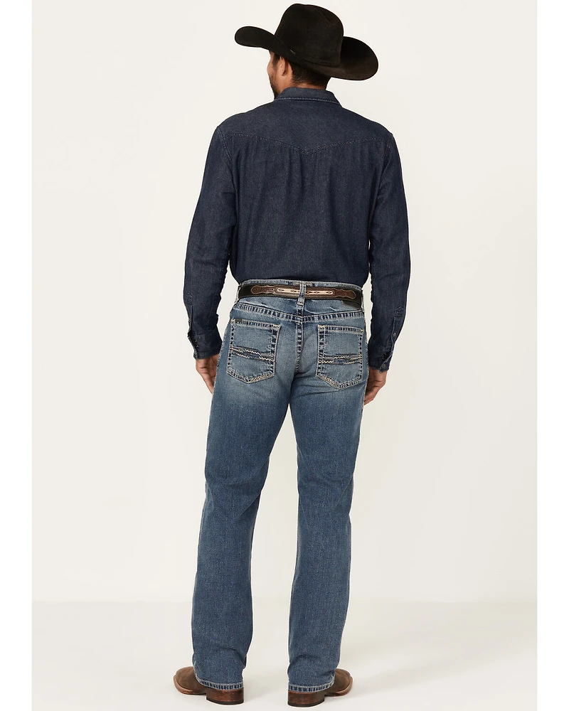 Ariat Men's M2 Medium Wash Relaxed Bootcut Stretch Denim Jeans - Big