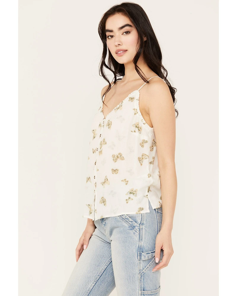 Cleo + Wolf Women's Butterfly Cropped Cami