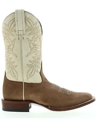 Botas Caborca For Liberty Black Women's Embroidered Leaf Western Boot - Broad Square Toe