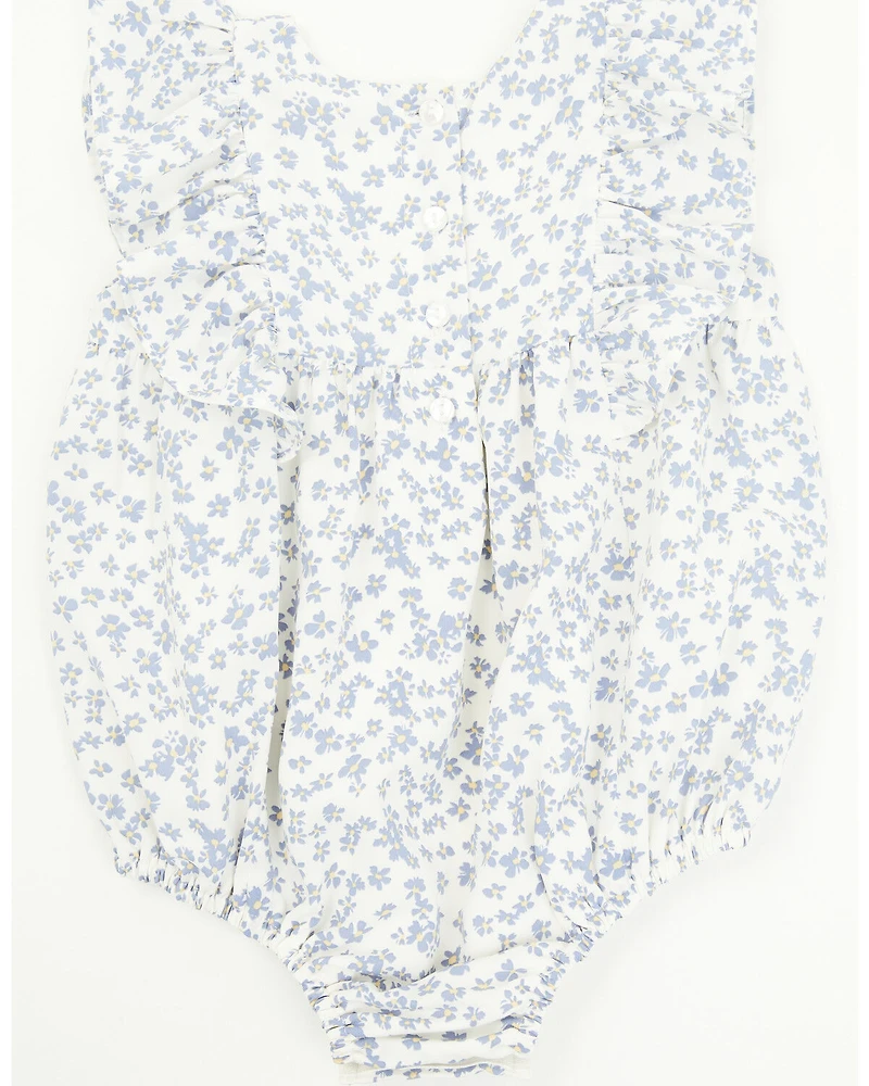 Yura Infant Girls' Printed Puff Sleeve Onesie