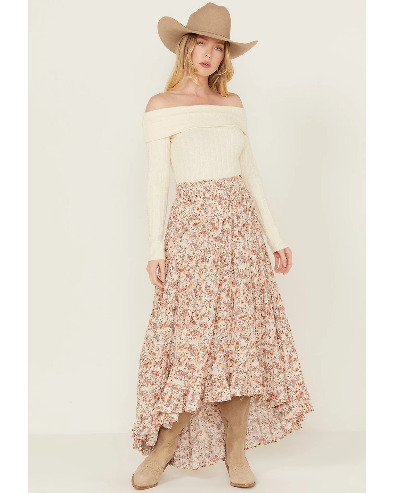 Wild Moss Women's Floral Print Skirt