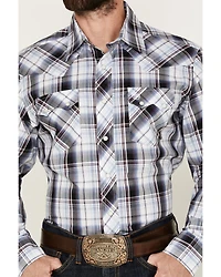 Wrangler Retro Men's Plaid Print Long Sleeve Snap Western Shirt