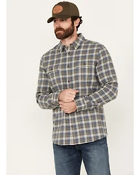 Brothers and Sons Men's Bowie Everyday Plaid Print Long Sleeve Button Down Flannel Shirt