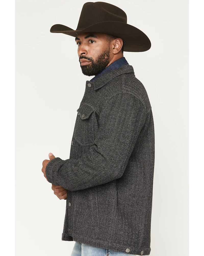 Panhandle Slim Men's Gambler Herringbone Fleece Lined Snap Jacket