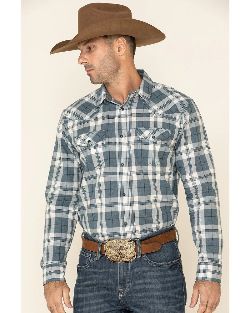Cody James Men's Static Large Plaid Long Sleeve Western Shirt