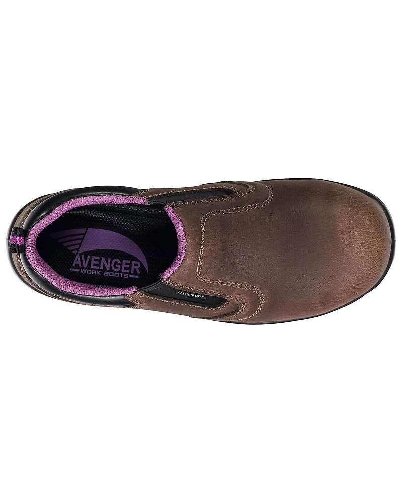 Avenger Women's Waterproof Oxford Work Shoes - Composite Toe