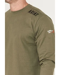 Ariat Men's FR Work Hard Live Free Long Sleeve Pocket Shirt