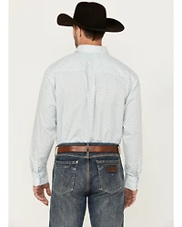 Wrangler Men's Classic Print Long Sleeve Button-Down Western Shirt