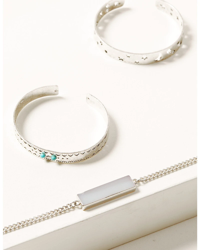 Shyanne Women's Semi-Precious Stars Bracelets - 3-Piece Set