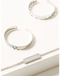 Shyanne Women's Semi-Precious Stars Bracelets - 3-Piece Set