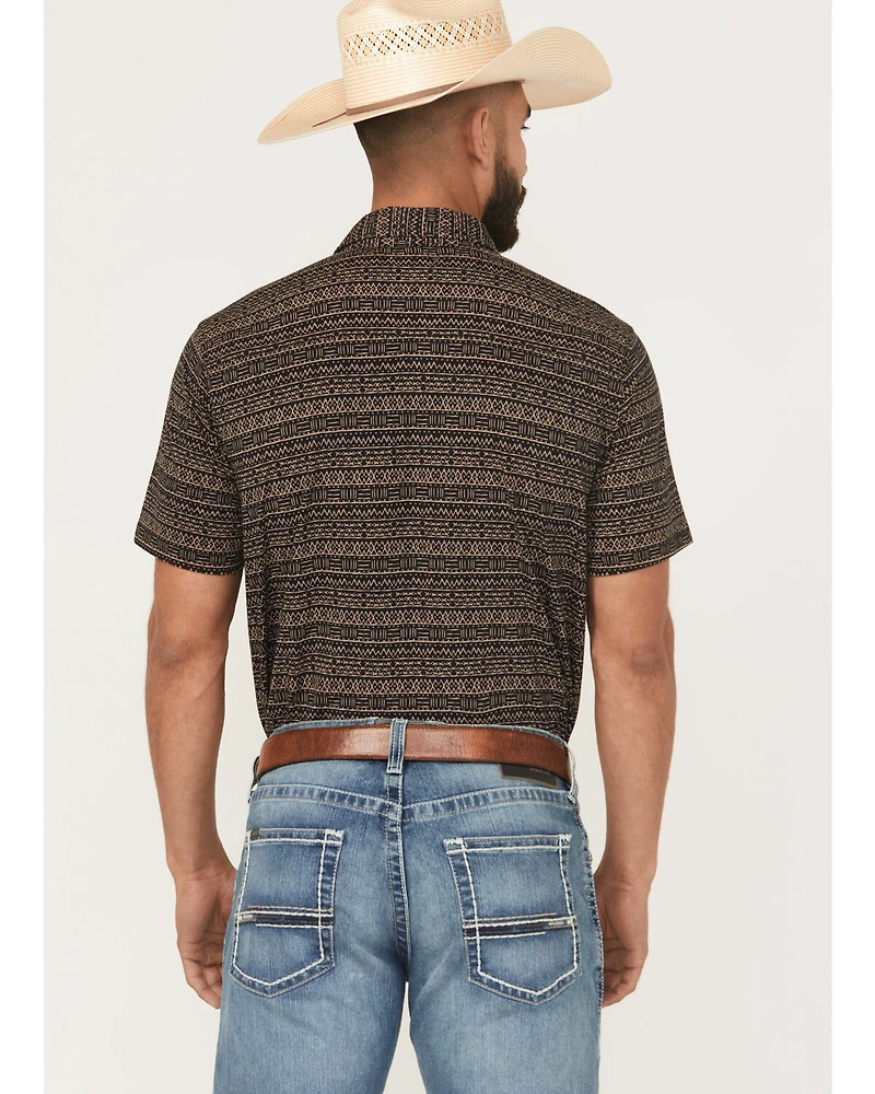 Ariat Men's Retro Southwestern Stripe Print Short Sleeve Button-Down Stretch Western Shirt