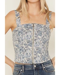 Levi's Women's Floral Print Denim Bustier