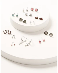 Shyanne Women's Horseshoe Cowgirl Stud Earring Set - 13 Piece