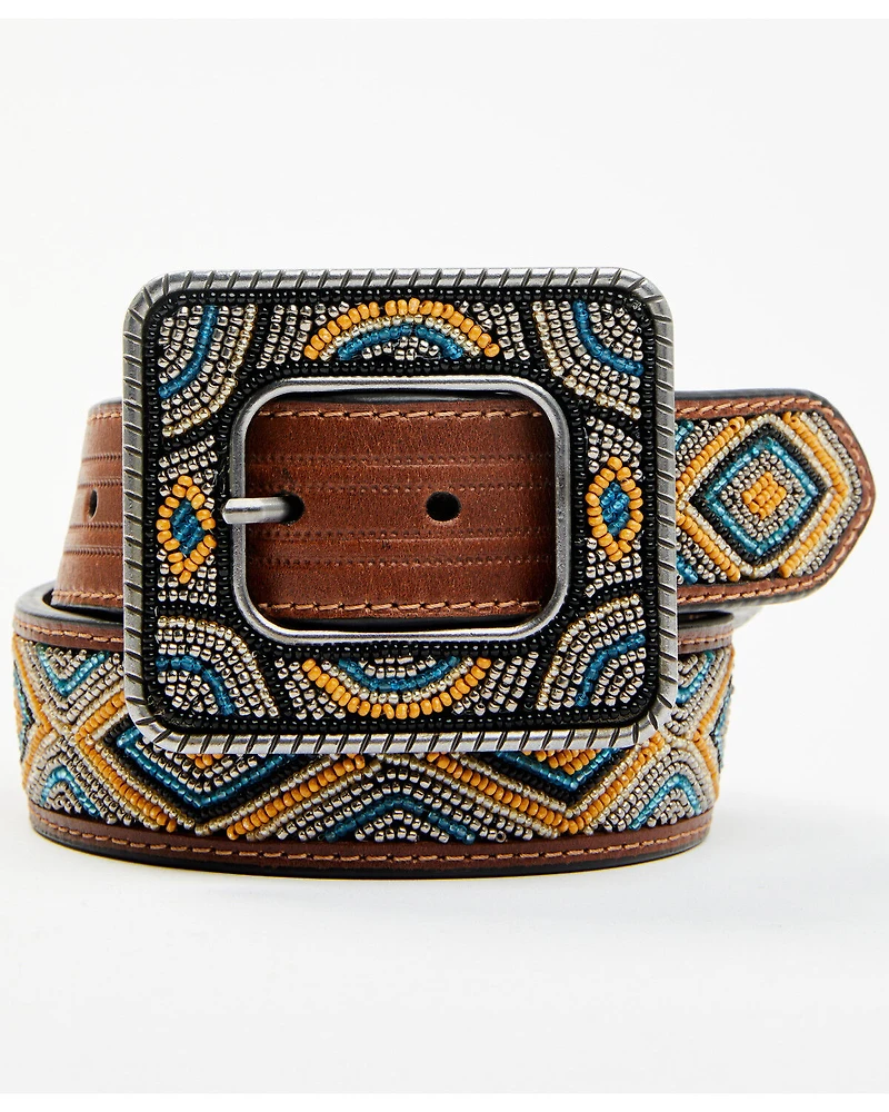 Shyanne Women's Gretchen Beaded Leather Belt