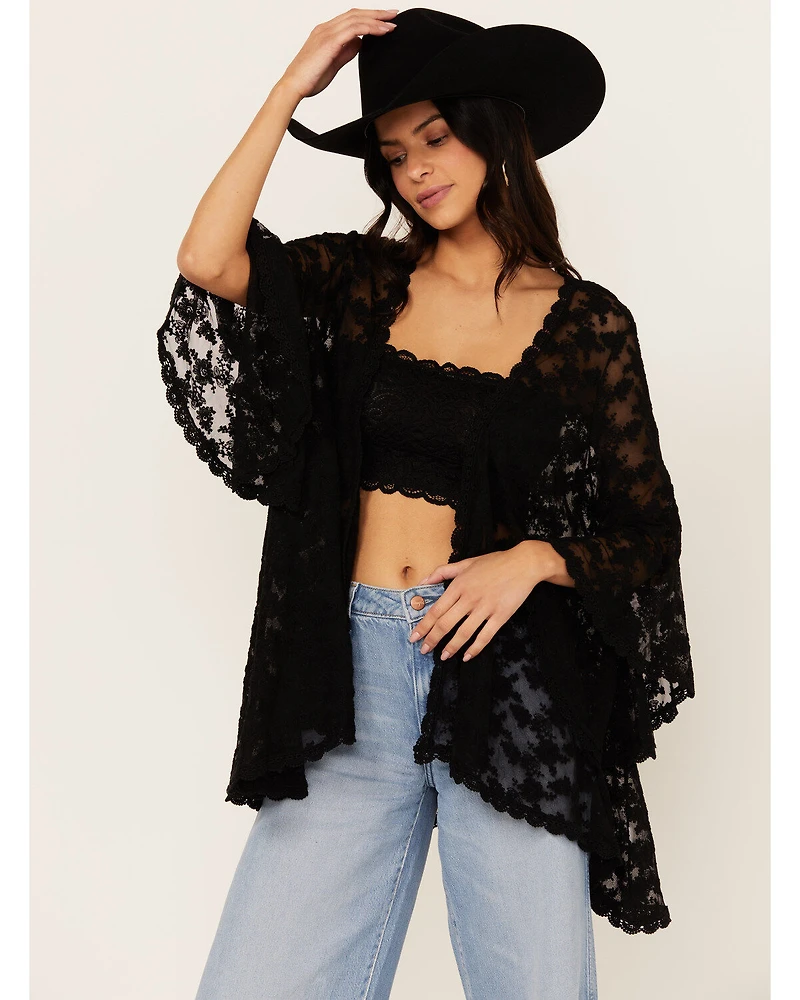 Cotton & Rye Women's Lace Kimono