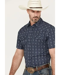 Gibson Trading Co Men's Ritual Striped Short Sleeve Snap Stretch Western Shirt