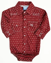 Cowboy Hardware Infant Boys' Geo Print Long Sleeve Snap Onesie