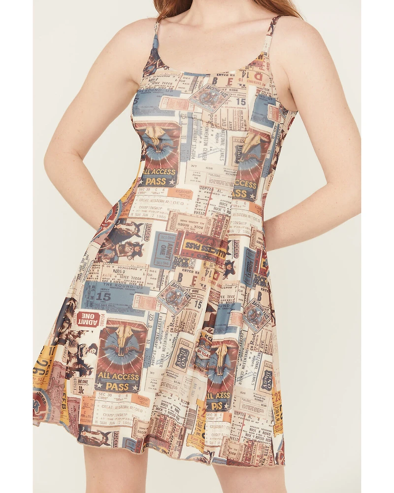 Idyllwind Women's Rodeo Ticket Sleeveless Mesh Mini Dress
