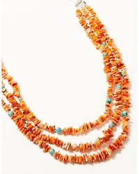 Paige Wallace Women's 3-Layer Spiny Oyster Chip Necklace