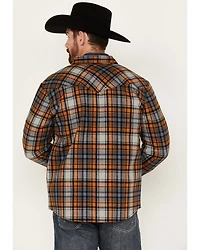 Cody James Men's Plaid Long Sleeve Button-Down Shirt Jacket