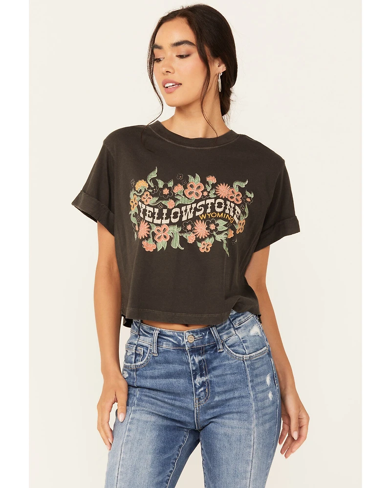 Girl Dangerous Women's Yellowstone Short Sleeve Cropped Graphic Tee