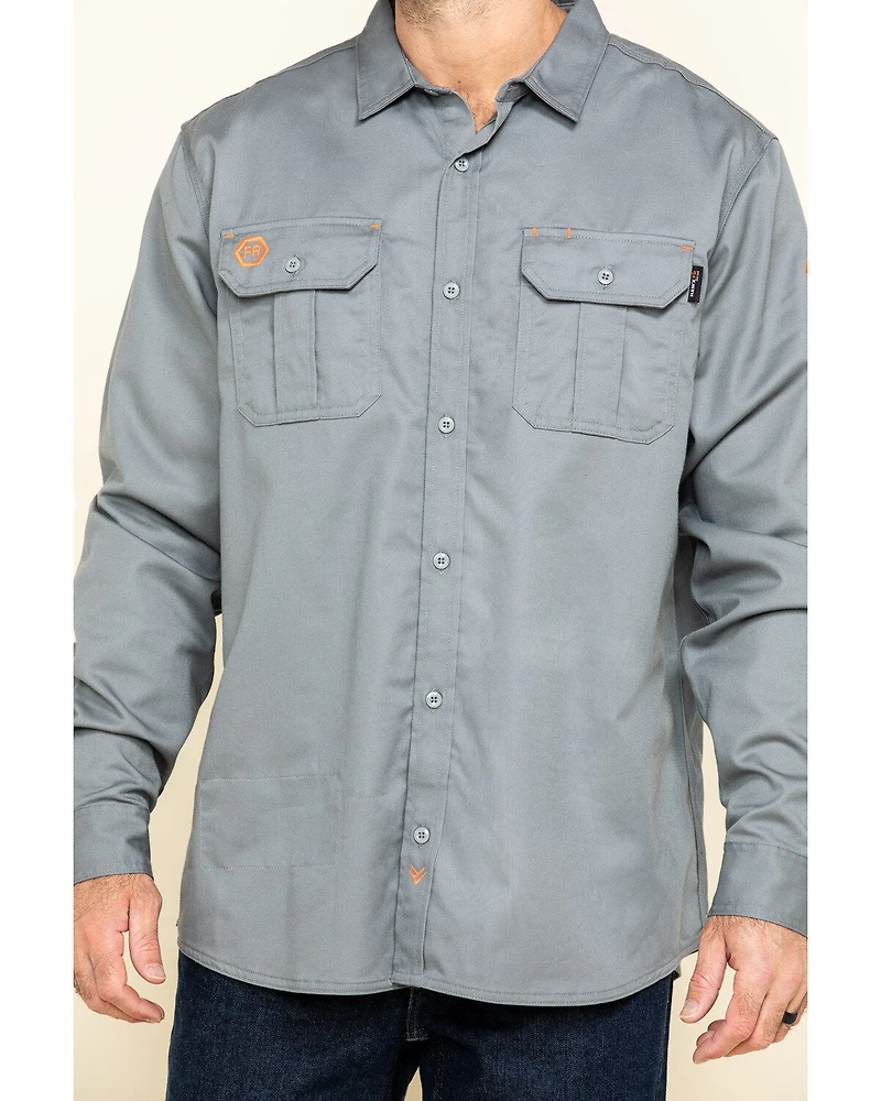 Hawx Men's FR Long Sleeve Woven Work Shirt - Tall